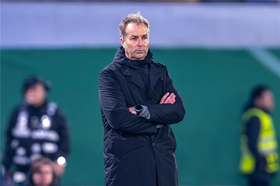 Leverkusens Trainer Kasper Hjulmand hofft auf eine Überraschung. (Archivfoto)David Inderlied/dpa