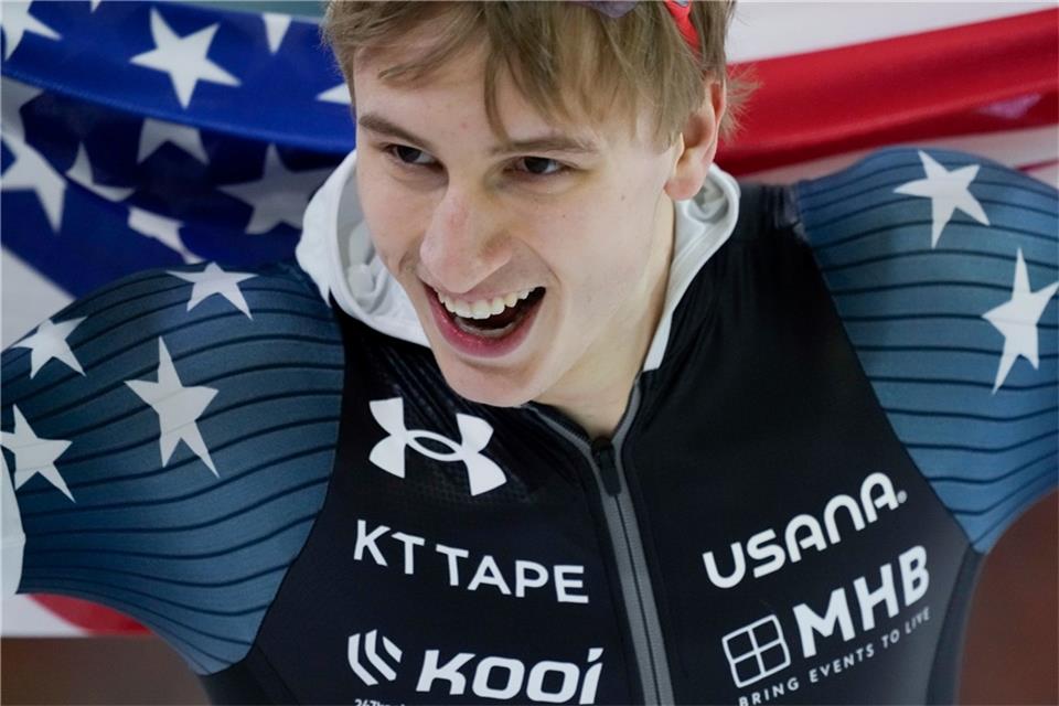 Lief Weltrekord über 1000 Meter: Jordan Stolz.