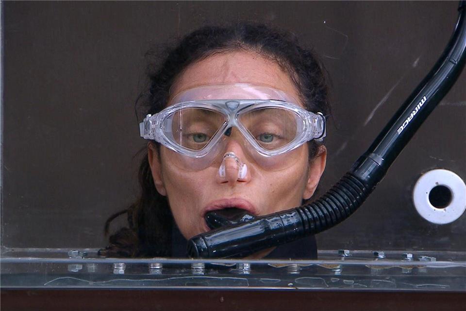 Lilly Becker in ihrer letzten Dschungelprüfung, die sie abbrechen musste.RTL/dpa