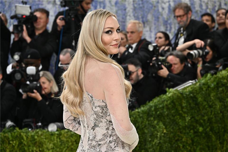 Lindsey Vonn bei der Met-Gala in New York.Evan Agostini/Invision/AP/dpa