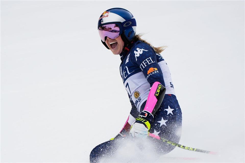 Lindsey Vonn gewann in ihrer Karriere bereits 82 Weltcup-Rennen. (Archivbild)John Locher/AP/dpa