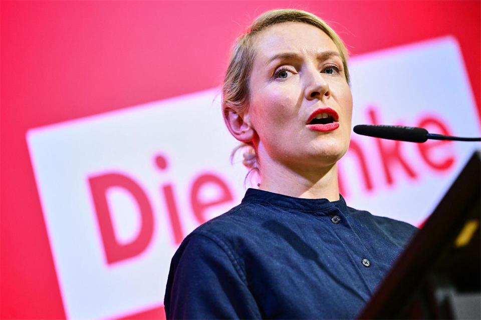 Linke-Bundesvorsitzende Ines Schwerdtner erwartet deutlichen Widerstand gegen die Pläne zur Vergesellschaftung von Wohnungsunternehmen.Sebastian Gollnow/dpa