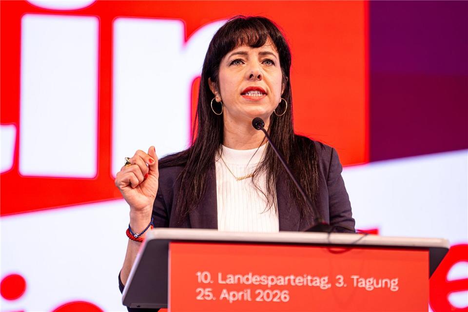 Linke-Spitzenkandidatin Elif Eralp fordert weitere Konsequenzen nach der Kritik des Landesrechnungshofs an der Vergabe von Fördermitteln. (Archivbild) Fabian Sommer/dpa