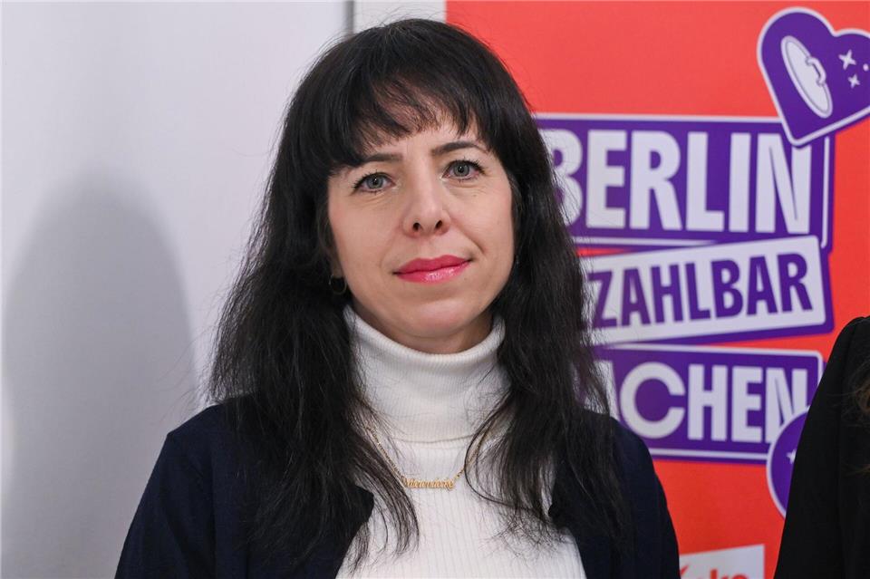 Linke-Spitzenkandidatin Elif Eralp hält mehr Regulierung im Berliner Wohnungsmarkt für unverzichtbar. (Archivbild) Jens Kalaene/dpa