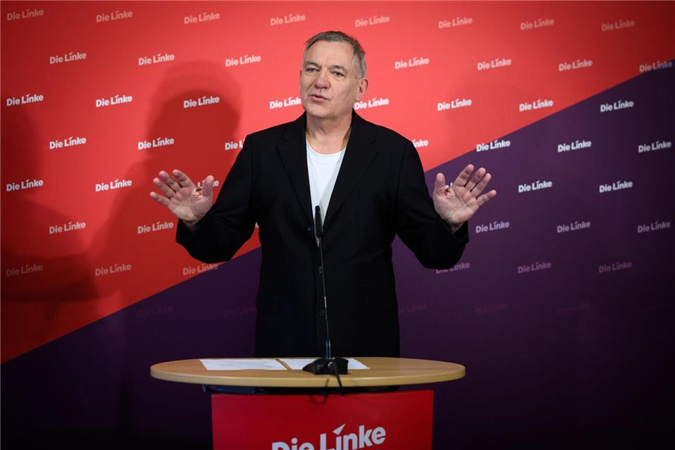 Linken-Chef Jan van Aken findet den Anschlag auf das Berliner Stromnetz „total Panne“.Bernd von Jutrczenka/dpa