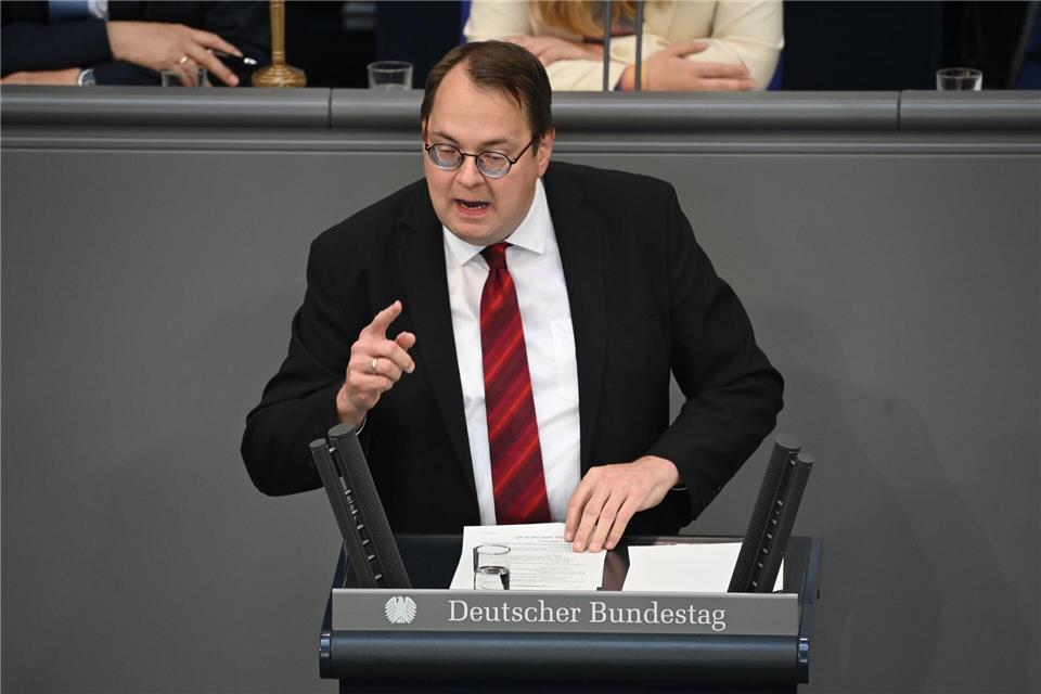 Linken-Fraktionschef Sören Pellmann stößt sich am Inhalt der Kanzler-Worte. (Archivbild)Katharina Kausche/dpa