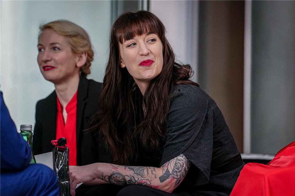 Linken-Fraktionschefin Heidi Reichinnek plant ein Hyänen-Tattoo. (Achivbild)Kay Nietfeld/dpa