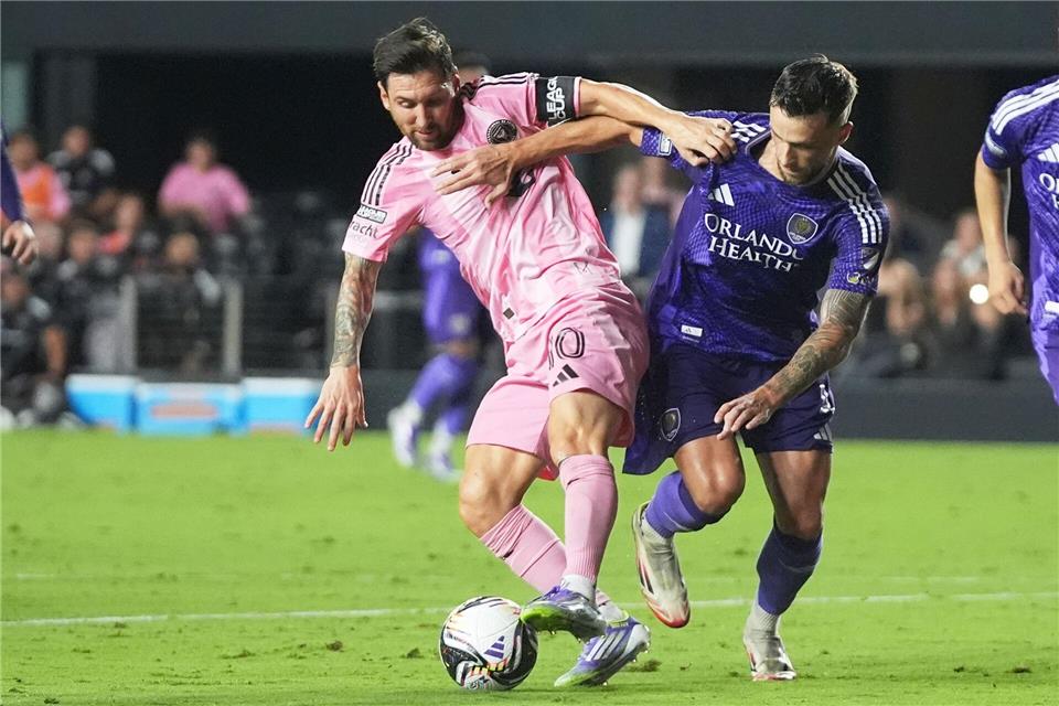Messi führt Miami ins Finale des Leagues Cups - Reus raus  Lionel Messi war zuletzt verletzt, nun aber wieder ganz stark am Ball.Lynne Sladky/AP/dpa
