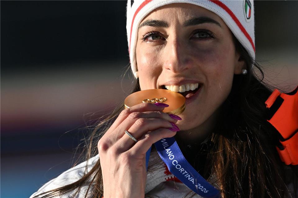 Lisa Vittozzi gewann Gold in Antholz.Hendrik Schmidt/dpa