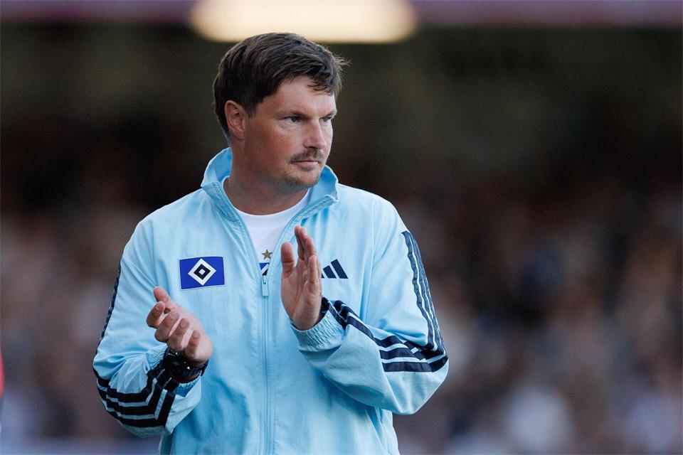 Lobte Schützling Louis Lemke: HSV-Trainer Merlin Polzin. Friso Gentsch/dpa