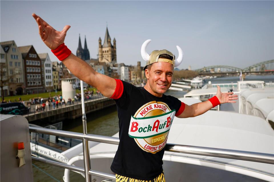 Lorenz Büffel feiert Jubiläum auf dem Rhein.Thomas Banneyer/dpa