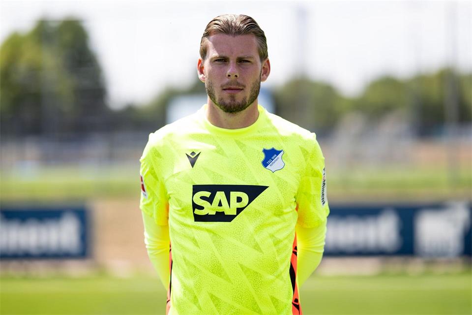 Luca Philipp wird für die TSG 1899 Hoffenheim im Tor gegen Aue stehen. (Archivbild)Florian Wiegand/dpa