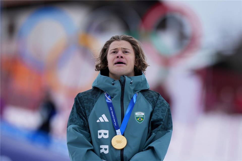 Lucas Pinheiro Braathen holte Brasiliens erste Olympia-Medaille im Winter - und das gleich in Gold.Julia Demaree Nikhinson/AP/dpa