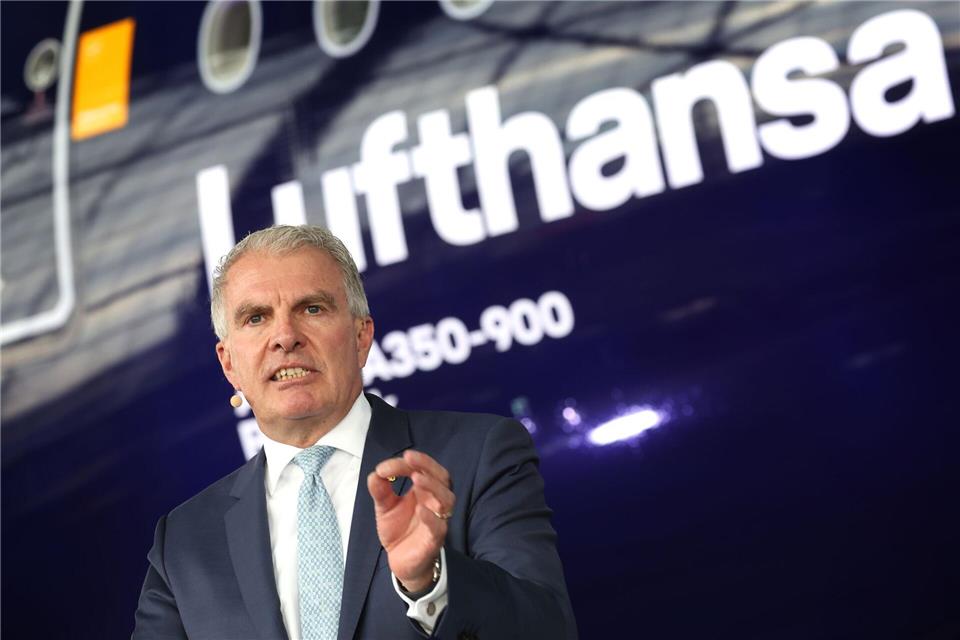 Lufthansa-Chef Carsten Spohr hat in München schon einmal vorgefeiert. Karl-Josef Hildenbrand/dpa