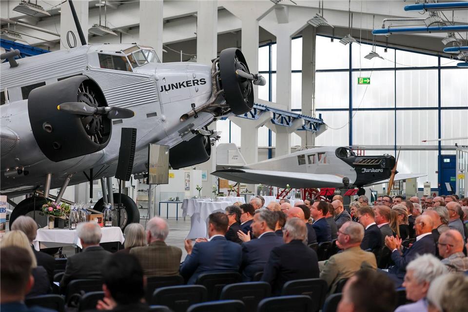 Lufthansa-Jubiläum: Ein Festakt würdigt Dessau als Wiege der zivilen Luftfahrt.Jan Woitas/dpa