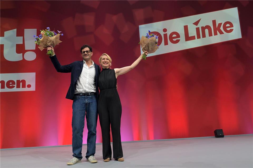 Luigi Pantisano steht gemeinsam mit Ines Schwerdtner an der Spitze der Linken. Michael Bahlo/dpa