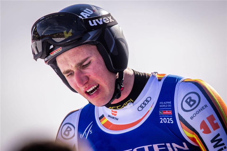 Luis Vogt stürzte im WM-Super-G am Donnerstag spektakulär.Jens Büttner/dpa