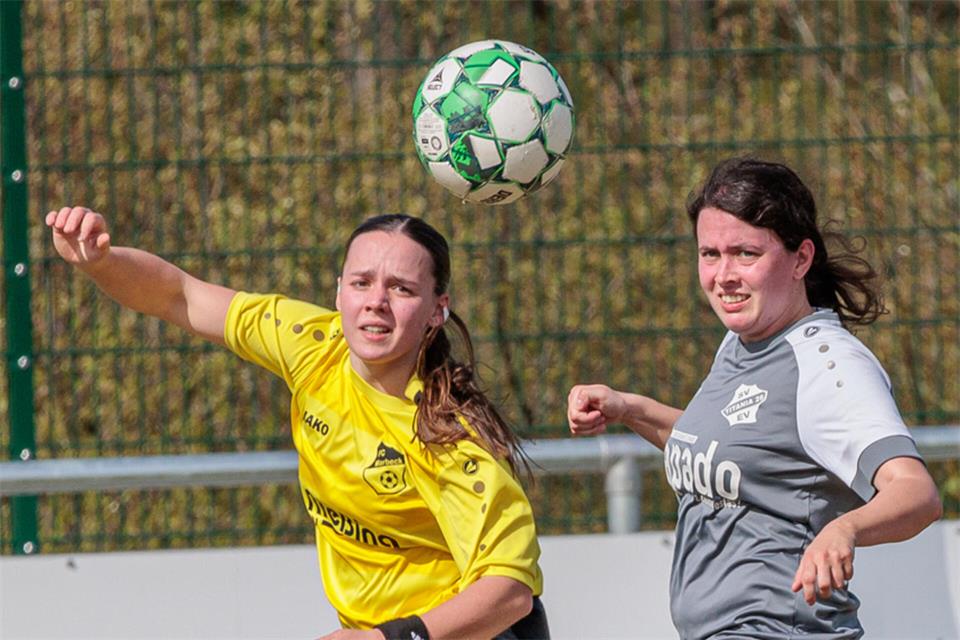 Luisa Hollenborg erzielte beim Marbecker 2:2 in Hüls das zwischenzeitliche 1:1 für die Schwarz-Gelben.
