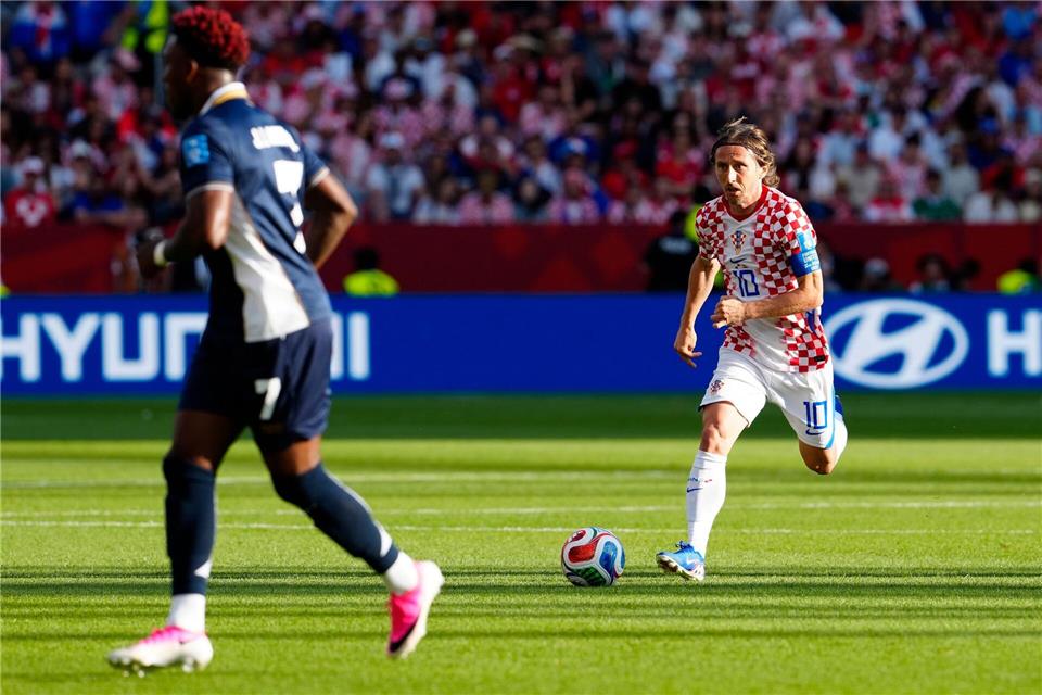 Luka Modric feierte in seinem Jubiläumsspiel einen Sieg.Frank Gunn/The Canadian Press/AP/dpa