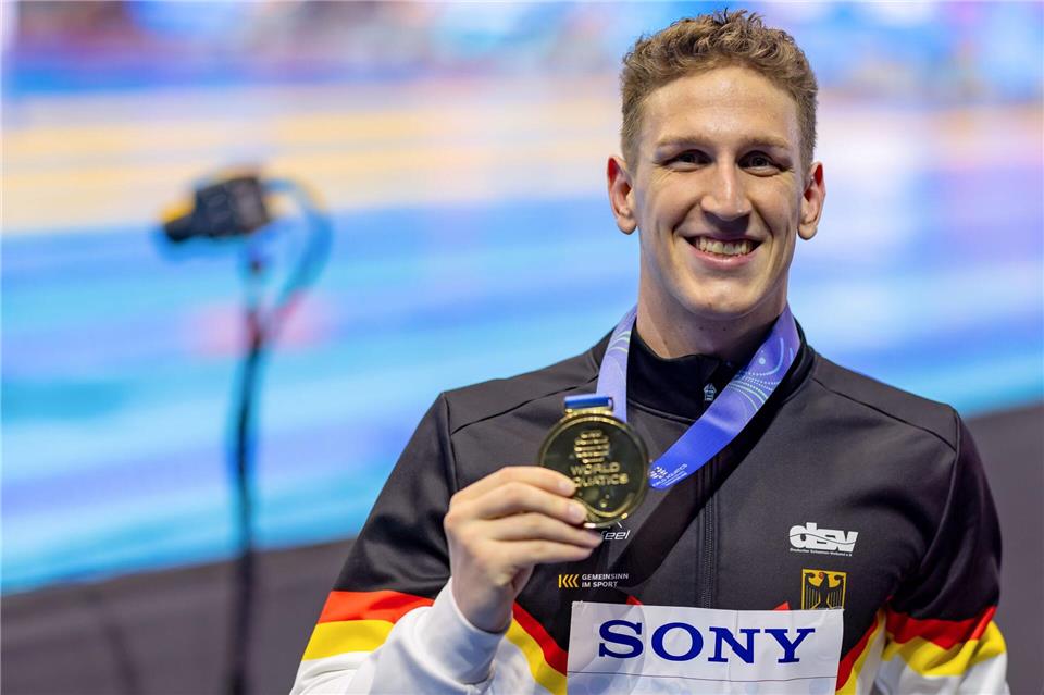 Lukas Märtens schaute sich heute die Finals in Ruhe auf der Tribüne an.Jo Kleindl/dpa