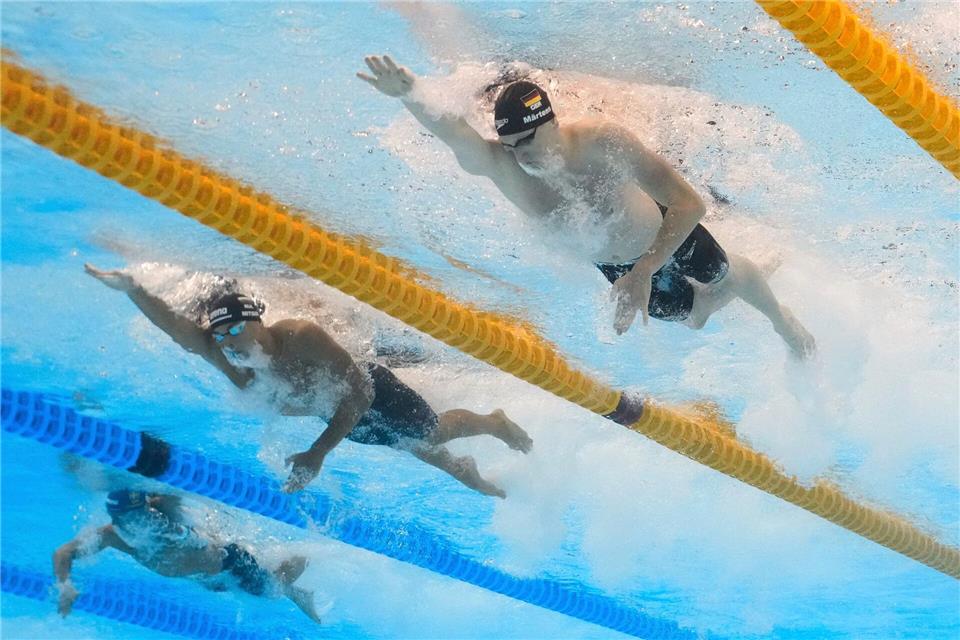 Lukas Märtens setzte sich in einem hoch spannenden Rennen durch.Lee Jin-man/AP/dpa