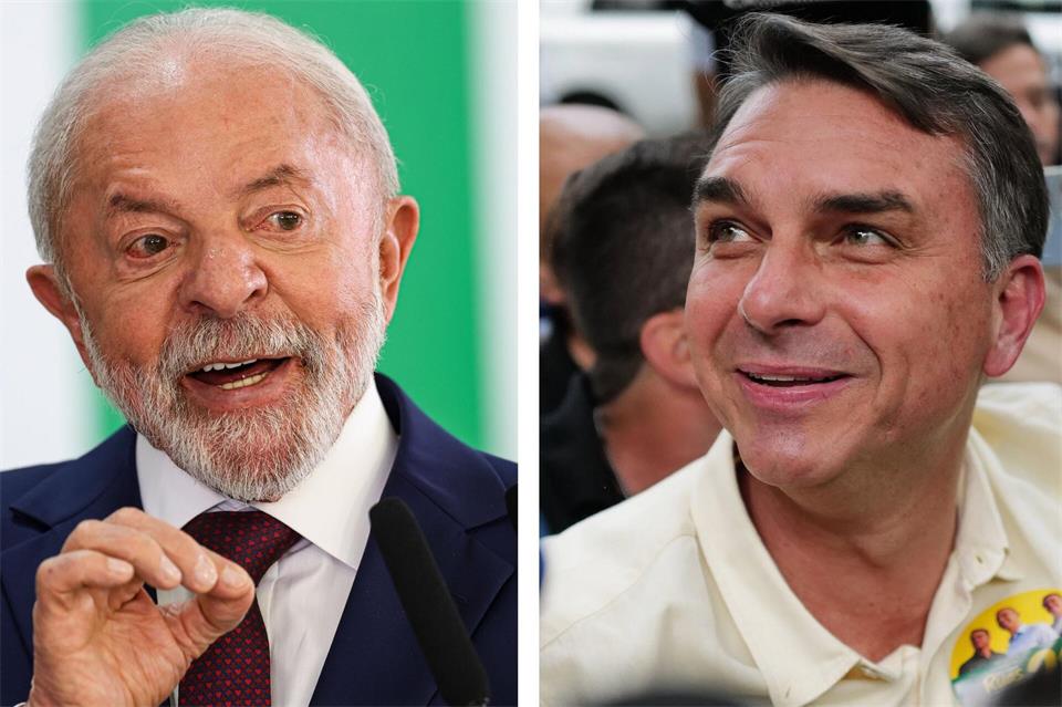 Lula tritt gegen Flávio Bolsonaro in einer Stichwahl Ende Oktober an.Marcelo Camargo/Lucas Landau/Agencia Brazil/AP/dpa