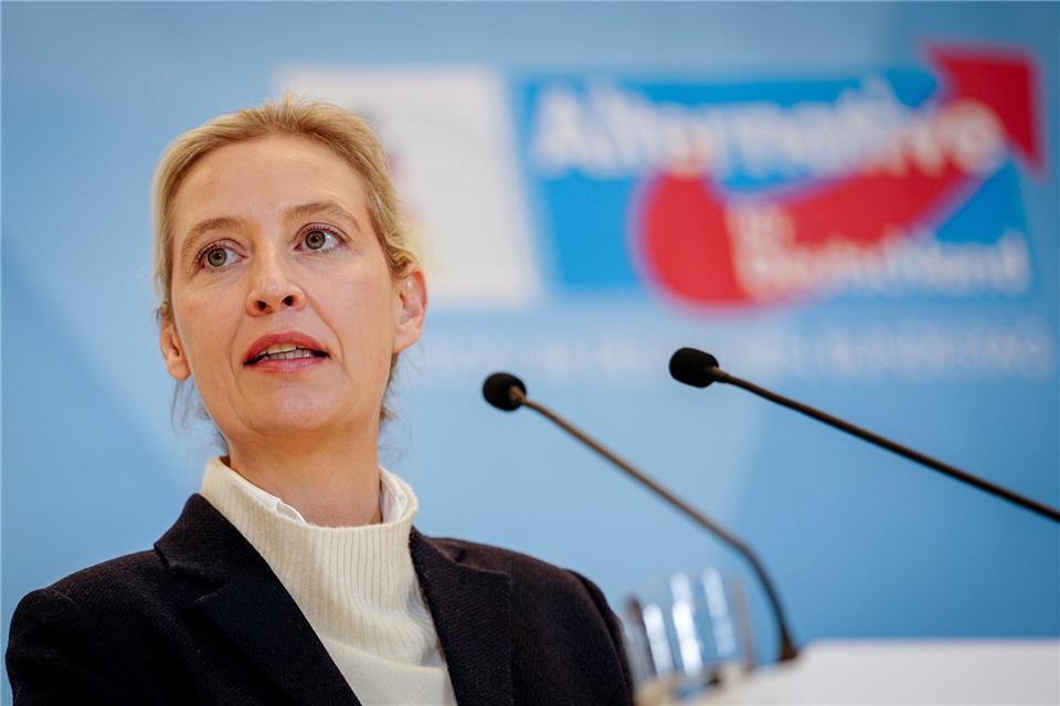 „Mache mir immer Sorgen über die Wege, die unsere Leute gehen müssen“: AfD-Chefin Alice Weidel. Kay Nietfeld/dpa