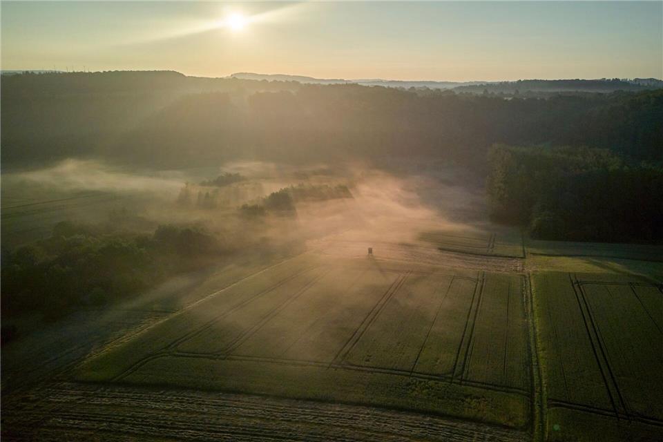 Magische Stimmung am Morgen mitten in der Natur - wer das erleben möchte, den laden Wanderwege wie die kürzlich prämierte Mehrtageswanderung auf dem Druidensteig im Westerwald ein. (Archivbild) Sascha Ditscher/dpa