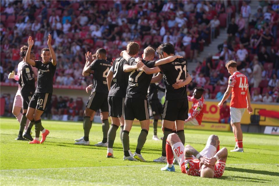 Mainz 05 hat einen sicher geglaubten Sieg gegen Bayern München noch verspielt.Thomas Frey/dpa