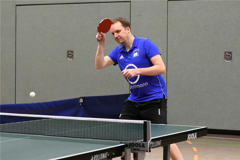 Makellose Bilanz: Beim Gemener Heimerfolg gegen die TTG Gladbeck-Süd holte Andreas Robers im Einzel und im Doppel drei Punkte für die Westfalia.