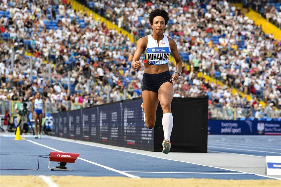 Malaika Mihambo musste sich in Chorzow mit Platz vier zufriedengeben.Michal Dubiel/LiveMedia-IPA/ZUMA Press Wire/dpa