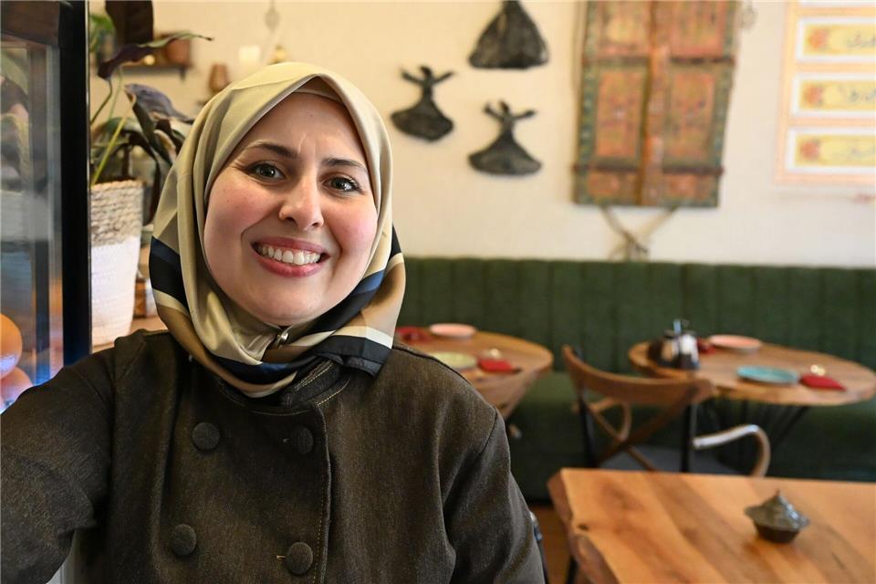 Malakeh Jazmati hat bereits Angela Merkel bewirtet. Michael Brandt/dpa