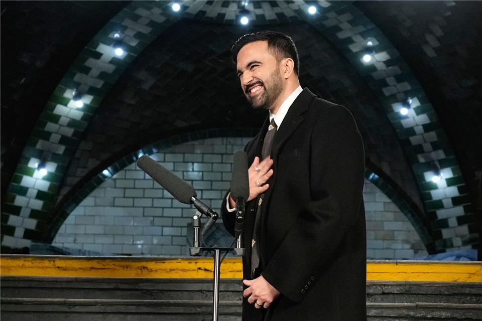 Mamdani nach seiner Vereidigung.Yuki Iwamura/AP/dpa