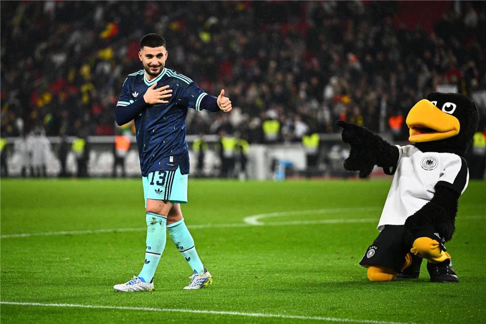 Mann des Abends in Stuttgart: VfB-Profi Deniz Undav schoss die Nationalmannschaft zum Sieg gegen Ghana.Tom Weller/dpa
