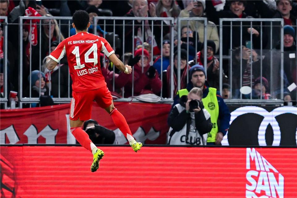 Mann des Spiels gegen Hoffenheim: Bayern-Star Luis Díaz.Sven Hoppe/dpa