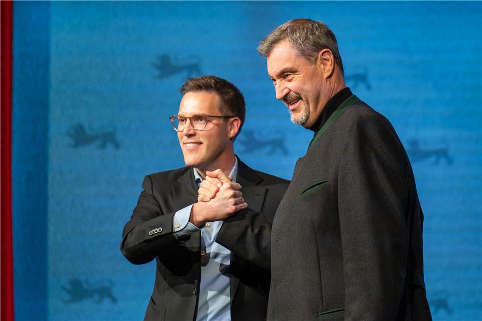 Manuel Hagel und Markus Söder betonen die Bedeutung der Südländer.Silas Stein/dpa