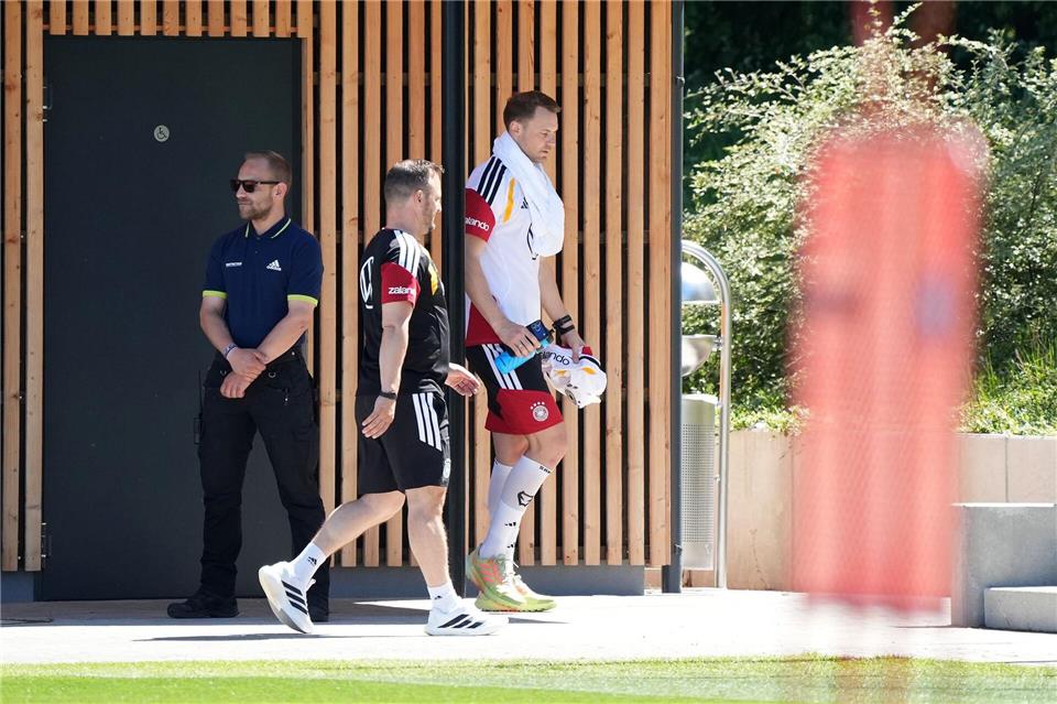 Manuel Neuer am Trainingsplatz der Fußball-Nationalmannschaft. Marc Schüler/dpa