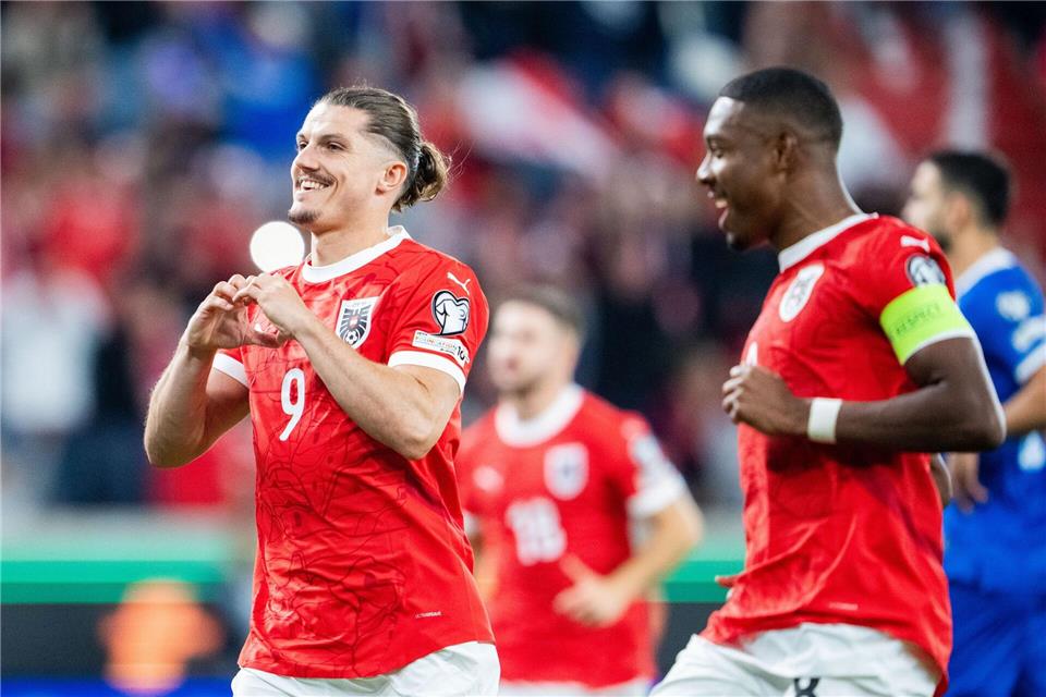 England zittert gegen Andorra: Tuchel-Team dennoch auf Kurs Marcel Sabitzer war per Elfmeter für Österreich erfolgreich.Georg Hochmuth/APA/dpa