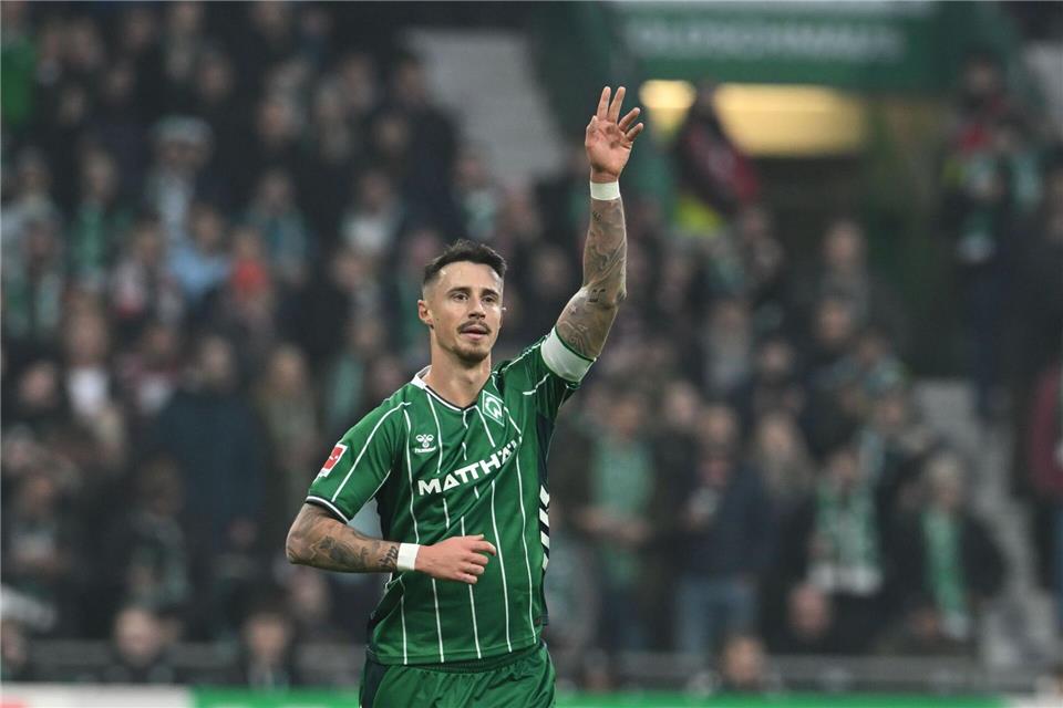 Marco Friedl brachte Werder per Kopf in Führung.Carmen Jaspersen/dpa