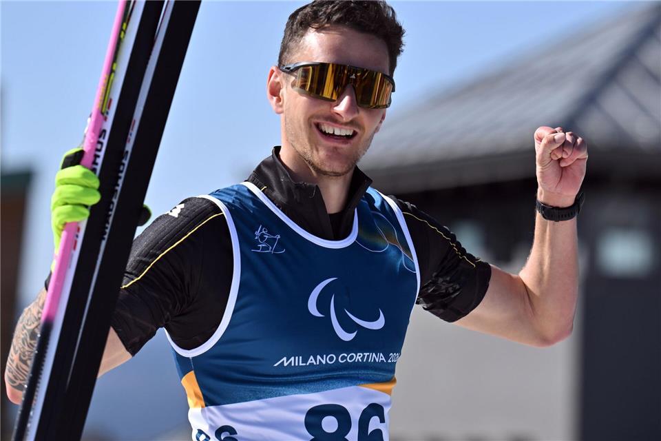 Marco Maier jubelt über Bronze. Martin Schutt/dpa