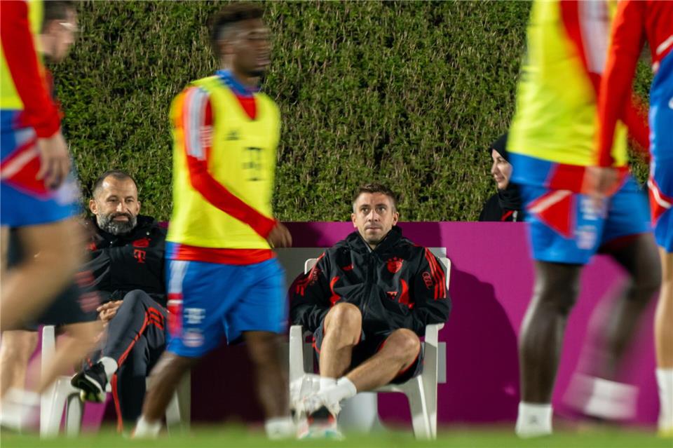 Marco Neppe war zehn Jahre für den FC Bayern aktiv - hier etwa beim Wintertrainingslager 2023 in Doha. (Archivfoto)Peter Kneffel/dpa
