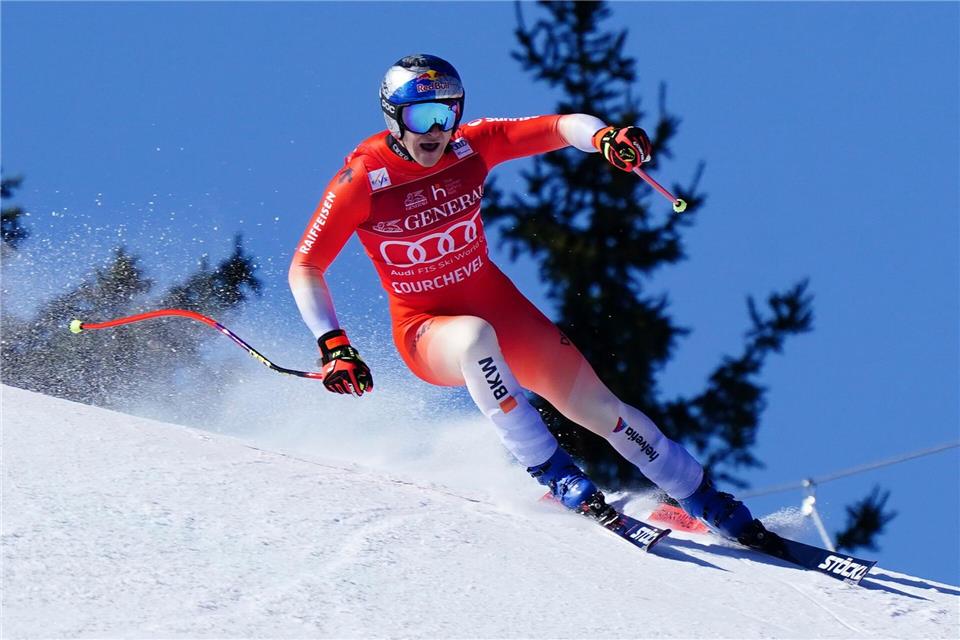 Marco Odermatt gewinnt die kleine Kristallkugel im Super-GPier Marco Tacca/AP/dpa