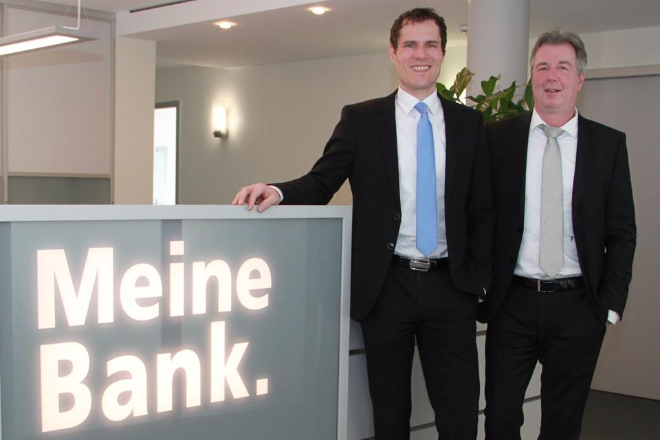 Marcus Feldhaar (links) und Oliver Cichowski sind mit dem vorläufigen Geschäftsergebnis zufrieden.