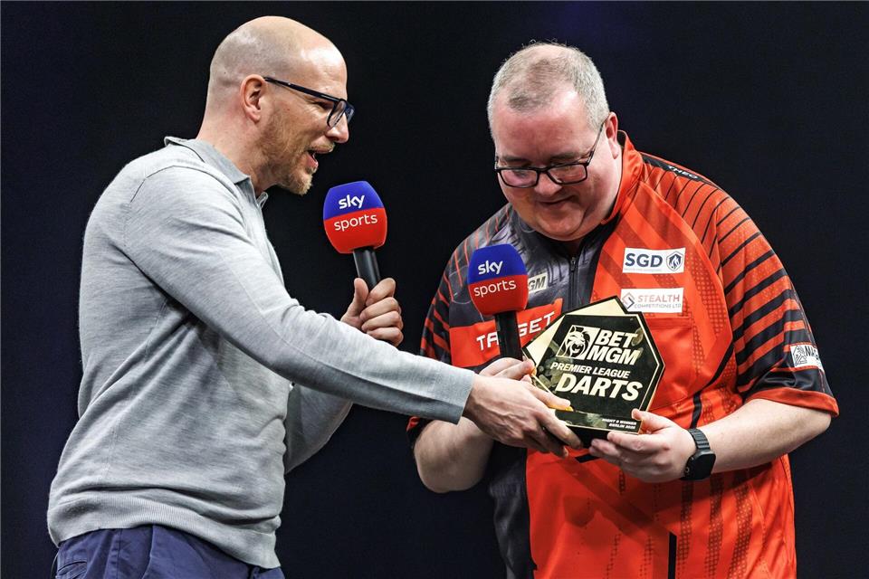 Mark Webster als TV-Experte bei der Premier League.Andreas Gora/dpa