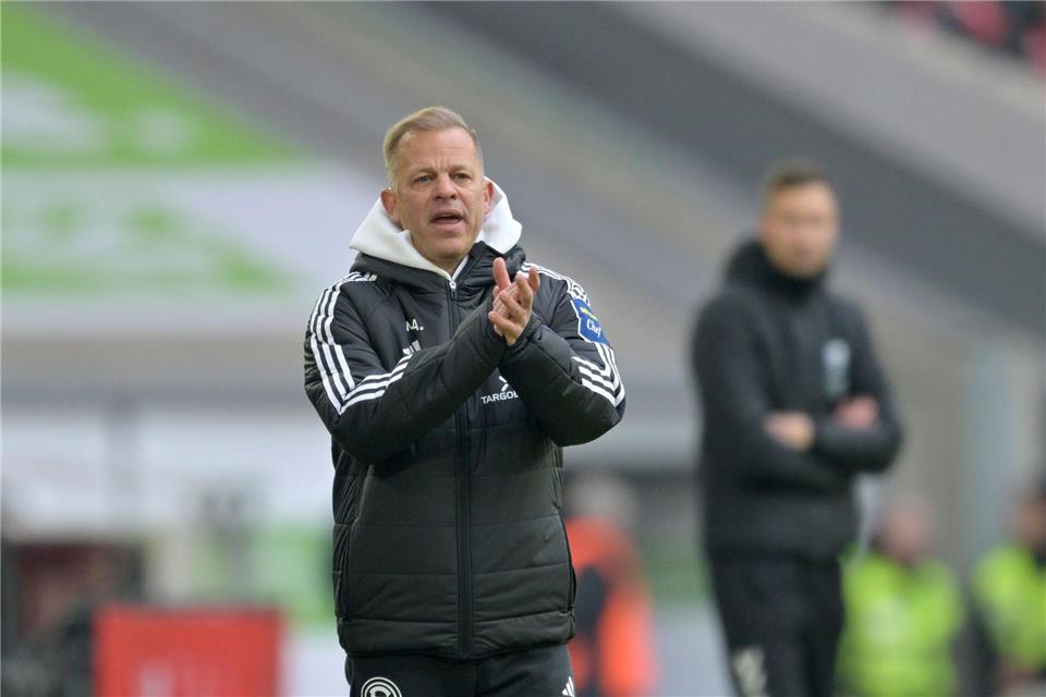 Markus Anfang konnte sich endlich mal über drei Punkte freuen.Anke Waelischmiller/dpa