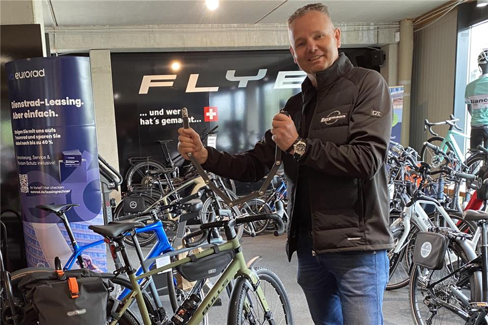 Markus Bergmann empfiehlt Faltschlösser. Sie seien enorm diebstahlsicher, weil sie nicht mit einem Bolzenschneider zu knacken seien.