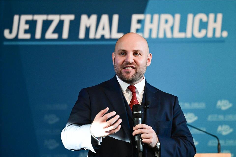 Markus Frohnmaier ist Ministerpräsidenten-Kandidat der AfD. Für den Landtag kandidiert er aber nicht. (Archivbild)Bernd Weißbrod/dpa