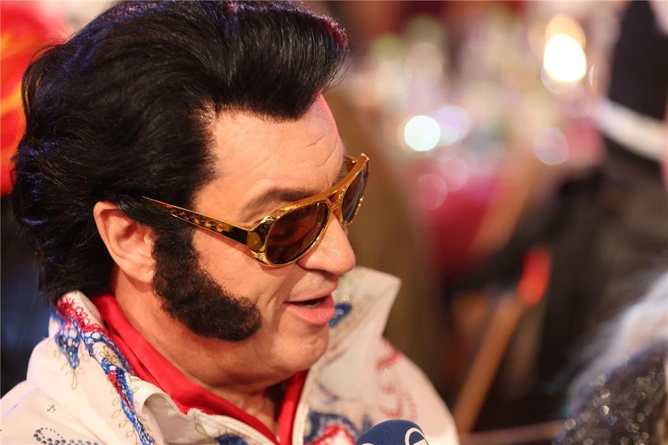 Markus Söder als Elvis Presley.Karl-Josef Hildenbrand/dpa