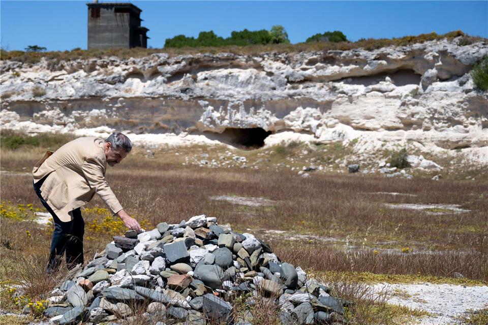 Markus Söder auf der ehemaligen Gefängnisinsel Robben Island.Sven Hoppe/dpa