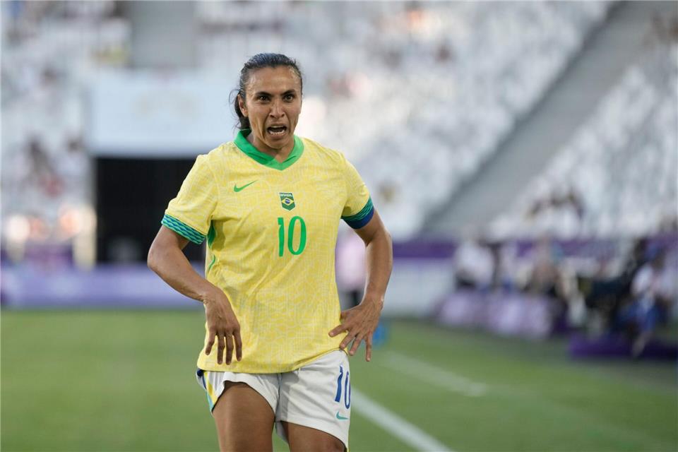 Marta machte ihr 212. Spiel für Brasilien. (Archivbild)Moises Castillo/AP/dpa